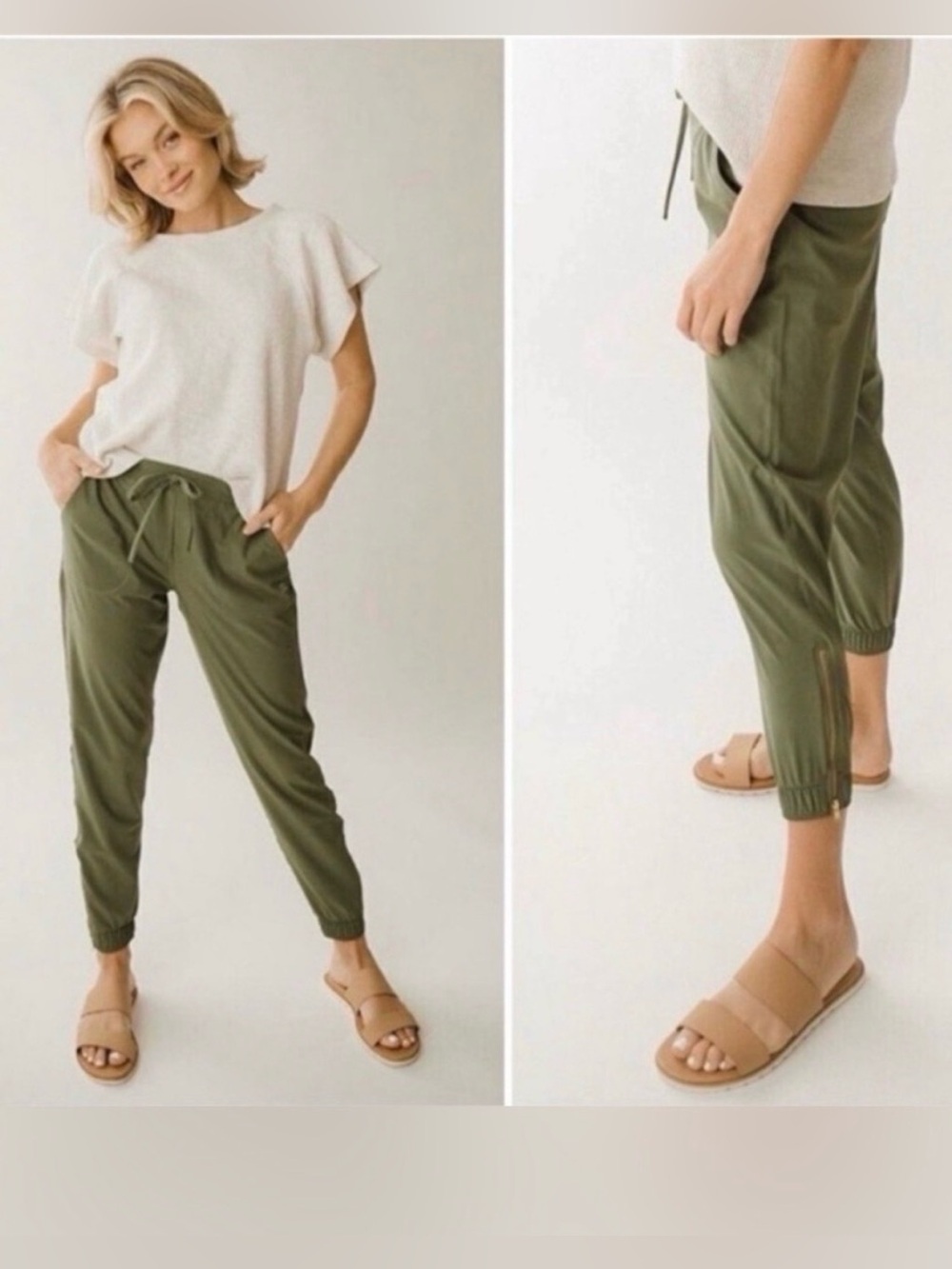 Albion olive jet setter jogger petite -M